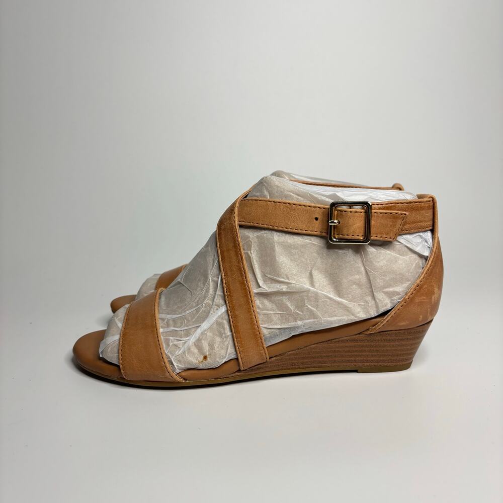 Sofft Innis Strappy Leather Wedge Heeled Sandals (Wide)